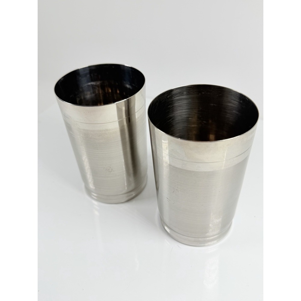 Maaza Guaranteed Stainless Steel Cup Vintage Set Of (2) - Picture 2 of 7